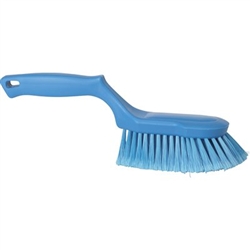 Vikan 4167, Vikan Ergonomic Hand Brush - Flagged This ergonomic hand brush is fully color-coded and has split fiber bristles that retain water for a good washing effect.