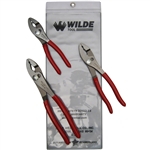 Wilde Tool G258PSP.NP-VP, Wilde Tools- 3-Piece Vinyl Pouch Pliers Set Manufactured & Assembled in Hiawatha, Kansas U.S.A.<br />
3-Piece Matching Set<br />
Straight-Nose Slip Joint Pliers<br />
Finish : Polished, Each