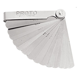 Proto J00MM15, Proto - 15 Blade Metric Feeler Gauge Set