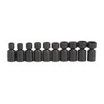 Proto J72137M, Proto - 3/8" Drive 10 Piece Metric Universal Impact Socket Set - 12 Point