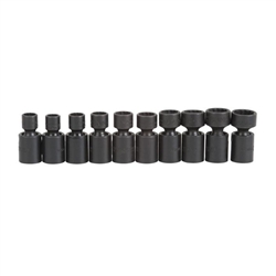 Proto J72137M, Proto - 3/8" Drive 10 Piece Metric Universal Impact Socket Set - 12 Point