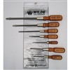 Wilde Tool SW7-VP, Wilde Tools- 7-Piece Wooden Handle Screw Driver Set Manufactured & Assembled in U.S.A.<br />
7-Piece Mix Set<br />
Oversized Handles<br />
Finish : Handle, Each
