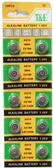 10 pc AG10/389A/CX189/LR1130 Batteries