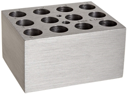 Drybath Block holds 12x15/16mm vials or 12 10ml vials