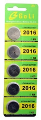 5 pk CR2016 Button Cell Battery