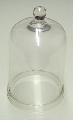 Glass Bell Jar with Knob - 6" x 11"