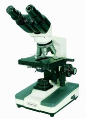 Professional Binocular Microscope with 4 Objectives & Mechanical Stage