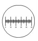 Microscope Eyepiece Reticle - 0.1mm Linear Scale 25mm Diameter