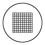 Microscope Eyepiece Reticle - Grid with 1mm increments 19mm diameter