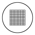 Microscope Eyepiece Reticle - Grid with 1mm increments - 20mm diameter