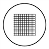 Microscope Eyepiece Reticle - Grid with 1mm increments - 25mm Diameter