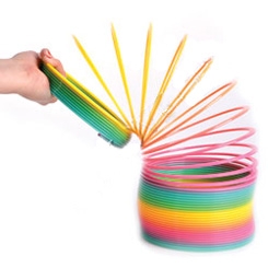 Jumbo 6" Rainbow Plastic Coil Spring