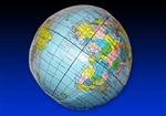 12" Blue Inflatable Globe