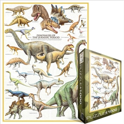 Dinosaurs of the Jurassic Period 1000 Piece Puzzle