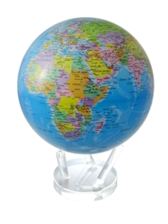 Mova 8-/12" Solar Spinning Globe with Political Map