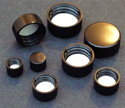 Black Phenolic Screwcap for Vials 22-400 Pack of 200 Caps