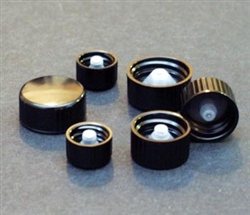 Black Polyseal Screwcap for Vials 13-425 Pack of 500 Caps