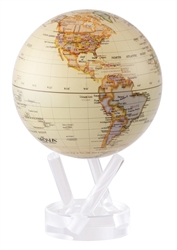 Mova 4-1/2" Solar Spinning Globe Antiqued Gloss Finish