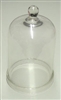 Glass Bell Jar with Knob - 5" x 9"