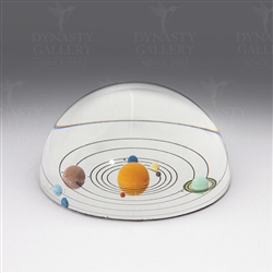 Solar System Handmade Crystal Dome Paperweight