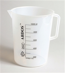 Beaker with Handle Printed Graduations PP 10000ml