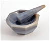 Agate Stone Mortar & Pestle Set 3.0in.