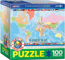 World Map Jigsaw Puzzle 100 Pieces