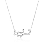 Virgo Constellation Necklace -Silver Colored