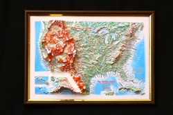 USA Raised 3D Map 9" x 12"