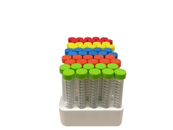 SpectraTube 15ml Color Cap Centrifuge Tubes 500 Tubes in Foam racks