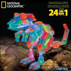 National Geographic Tinted Dinosaurs Laser Pegs 24 models in 1 kit