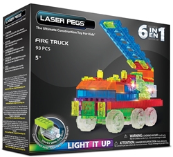 Laser Pegs Fire Truck 6 in 1 kit