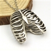 Ribcage Necklace - Silver Colored