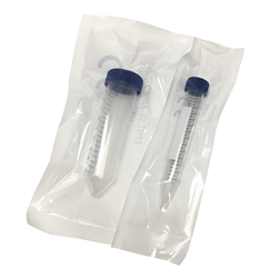 Individually wrapped, sterile 15ml Centrifuge tubes, pk 300