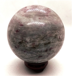 Pink Tourmaline in Granite Sphere , 60mm Diameter