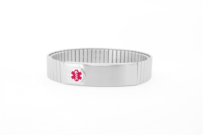 Men's Stainless Steel Expansion Medical ID Bracelet