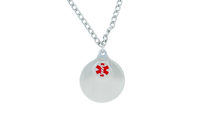 Stainless Steel Two-Piece Disks Medical ID Pendant