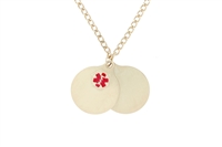 Gold-Plated Two-Piece Medical Pendant