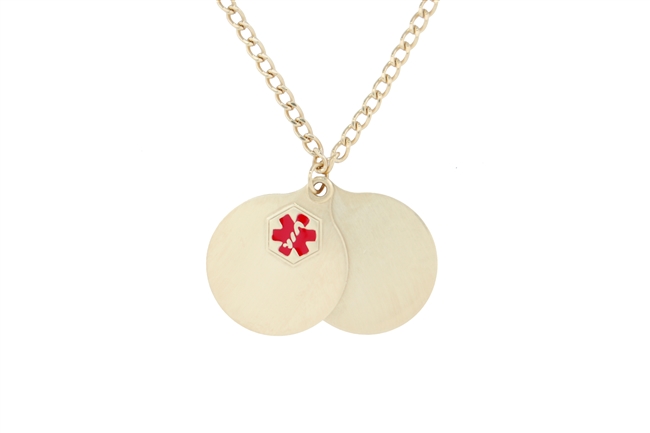 Gold-Plated Two-Piece Medical Pendant