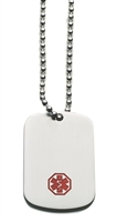 Stainless Steel Medical ID Dog Tag