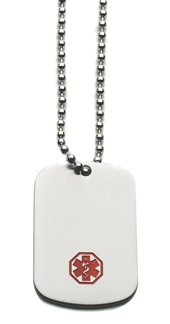 Stainless Steel Medical ID Dog Tag