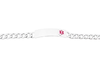 Sterling Silver Medical ID Bracelet For Men