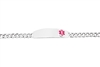 Women's sterling silver link medical id bracelet