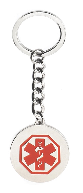 Stainless Steel Key Chain Medical ID
