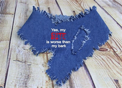 denim dog bandana