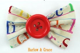 alphabet dog hair bow