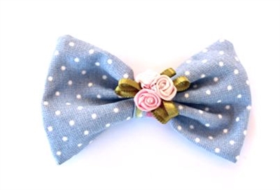 Chambray hair bow