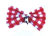 Cow Dog - Hair Bow Red & White