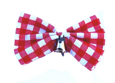 Cow Dog - Hair Bow Red & White