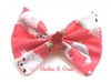 dog print hair bow